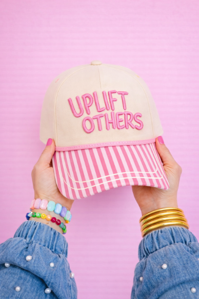 "Uplift Others" on Tan Cap with Patch Work: Tan / One Size