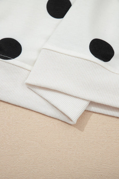 Plus Polka Dot Print Tank Split Mini Skort 2pcs Set (S-4X): White / L